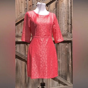 Nwt Cooper St. boho classic formal party classic lace coral dress spring 4 $148